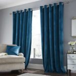 Blue curtains